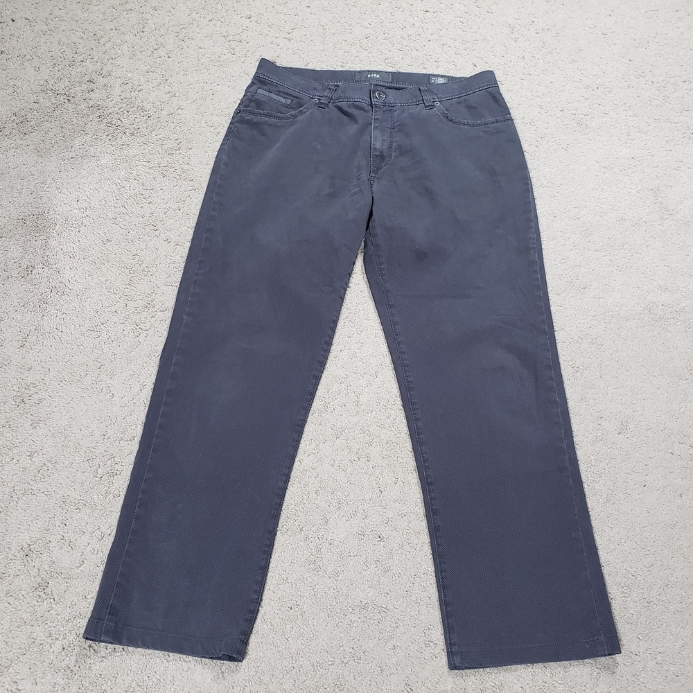 Brax Cadiz Gray Straight Leg Pants 36x34 (Fits 34x29) Casual Stretch Commute